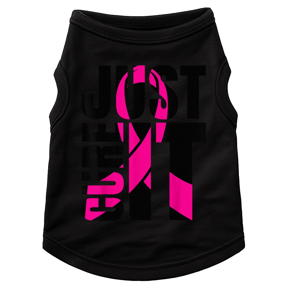 Just Cure It Breast Cancer Awareness Shirts Ribbon Shirt Doggie Tank