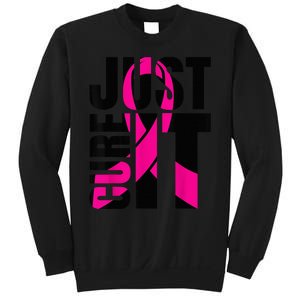 Just Cure It Breast Cancer Awareness Shirts Ribbon Shirt Sweatshirt