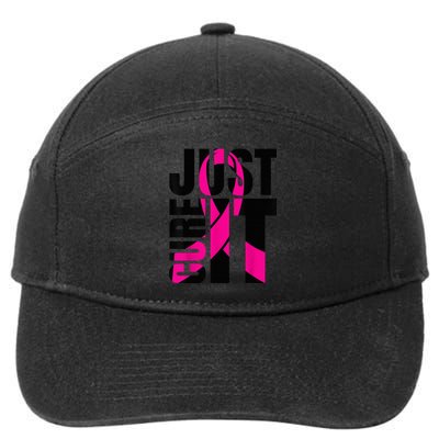 Just Cure It Breast Cancer Awareness Shirts Ribbon Shirt 7-Panel Snapback Hat