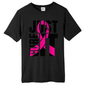 Just Cure It Breast Cancer Awareness Shirts Ribbon Shirt Tall Fusion ChromaSoft Performance T-Shirt