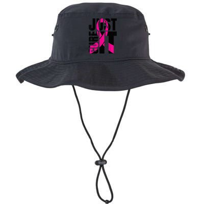 Just Cure It Breast Cancer Awareness Shirts Ribbon Shirt Legacy Cool Fit Booney Bucket Hat