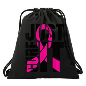 Just Cure It Breast Cancer Awareness Shirts Ribbon Shirt Drawstring Bag