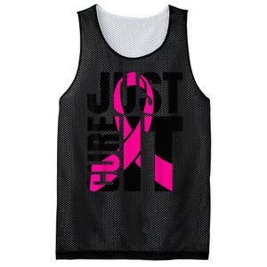 Just Cure It Breast Cancer Awareness Shirts Ribbon Shirt Mesh Reversible Basketball Jersey Tank