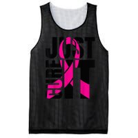 Just Cure It Breast Cancer Awareness Shirts Ribbon Shirt Mesh Reversible Basketball Jersey Tank