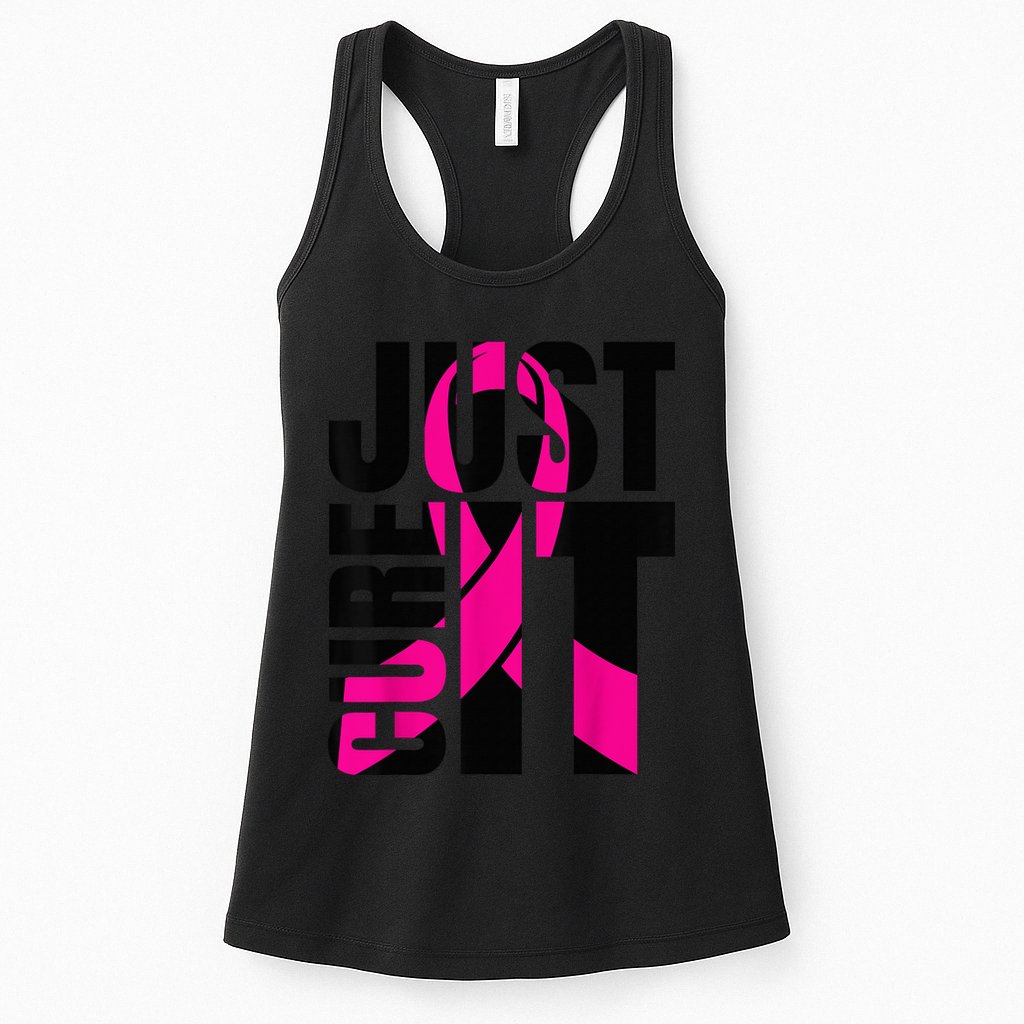 Just Cure It Breast Cancer Awareness Shirts Ribbon Shirt Womens Tank Top
