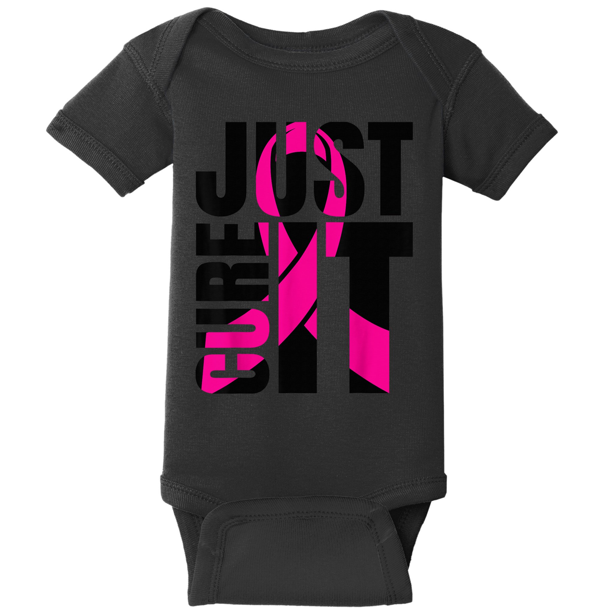 Just Cure It Breast Cancer Awareness Shirts Ribbon Shirt Baby Bodysuit