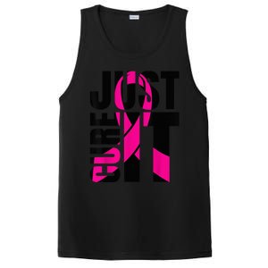 Just Cure It Breast Cancer Awareness Shirts Ribbon Shirt PosiCharge Competitor Tank