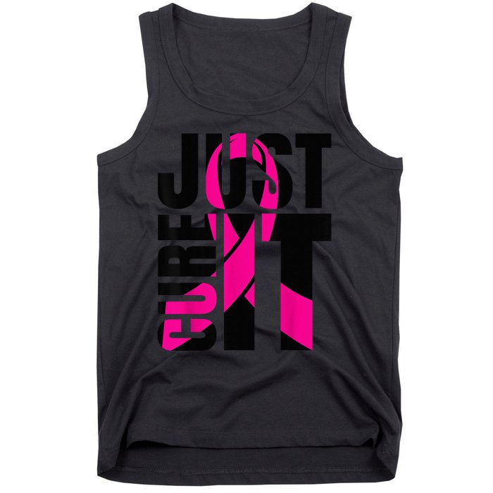 Just Cure It Breast Cancer Awareness Shirts Ribbon Shirt Tank Top