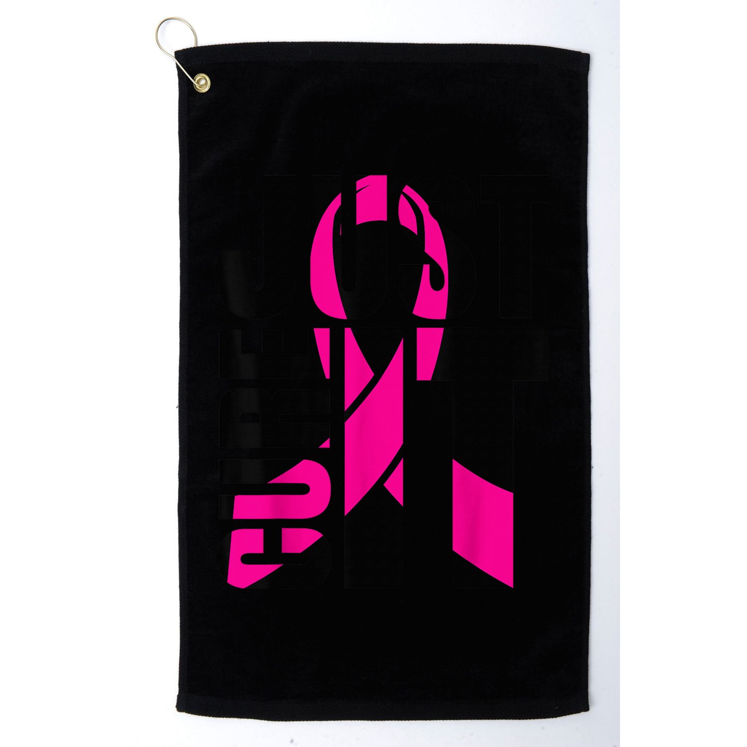 Just Cure It Breast Cancer Awareness Shirts Ribbon Shirt Golf Towel