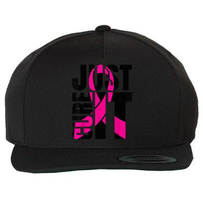 Just Cure It Breast Cancer Awareness Shirts Ribbon Shirt Wool Snapback Cap