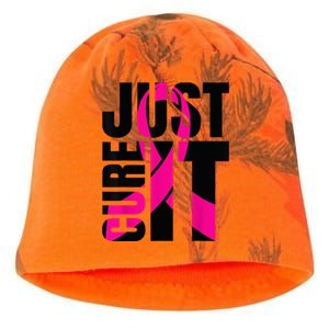 Just Cure It Breast Cancer Awareness Shirts Ribbon Shirt Kati - Camo Knit Beanie