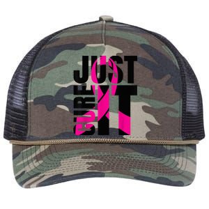 Just Cure It Breast Cancer Awareness Shirts Ribbon Shirt Retro Rope Trucker Hat Cap