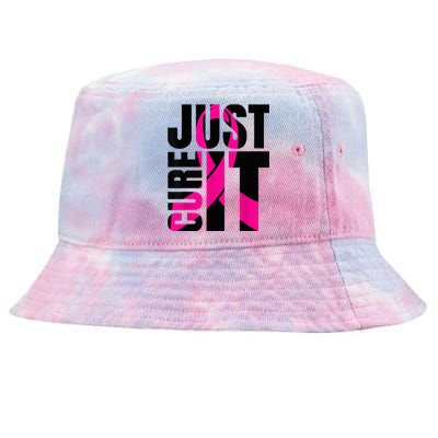 Just Cure It Breast Cancer Awareness Shirts Ribbon Shirt Tie-Dyed Bucket Hat