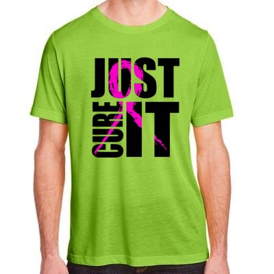 Just Cure It Breast Cancer Awareness Pink Ribbon Adult ChromaSoft Performance T-Shirt