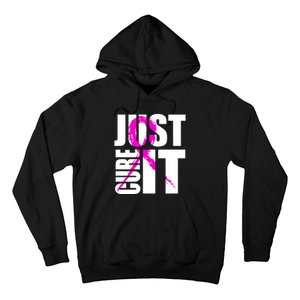 Just Cure It Breast Cancer Awareness Pink Ribbon Hoodie