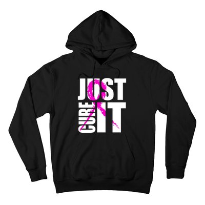 Just Cure It Breast Cancer Awareness Pink Ribbon Hoodie