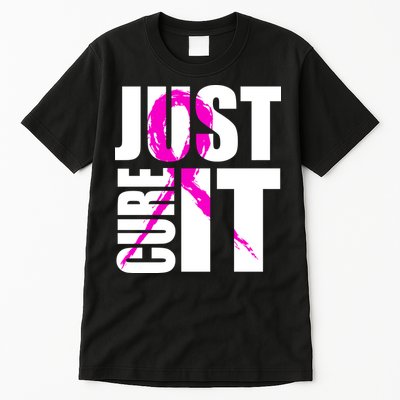 Just Cure It Breast Cancer Awareness Pink Ribbon Tall T-Shirt