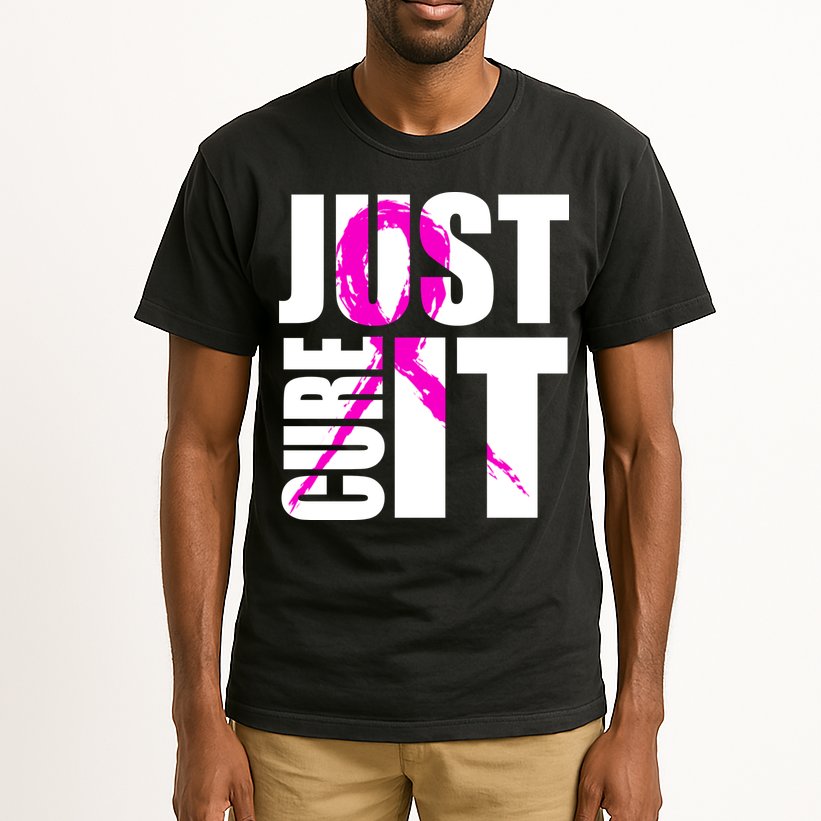 Just Cure It Breast Cancer Awareness Pink Ribbon Tall T-Shirt