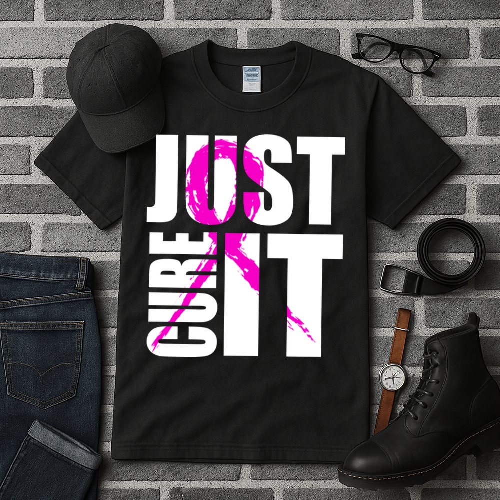 Just Cure It Breast Cancer Awareness Pink Ribbon Tall T-Shirt
