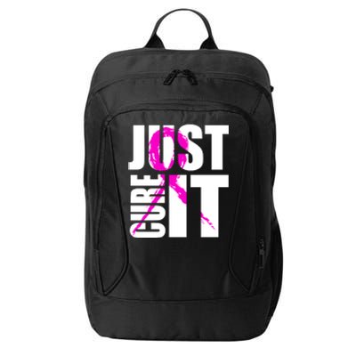 Just Cure It Breast Cancer Awareness Pink Ribbon City Backpack