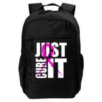 Just Cure It Breast Cancer Awareness Pink Ribbon Daily Commute Backpack