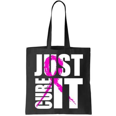 Just Cure It Breast Cancer Awareness Pink Ribbon Bag