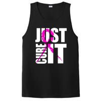 Just Cure It Breast Cancer Awareness Pink Ribbon PosiCharge Competitor Tank