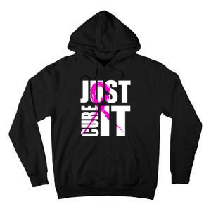 Just Cure It Breast Cancer Awareness Pink Ribbon Tall Hoodie