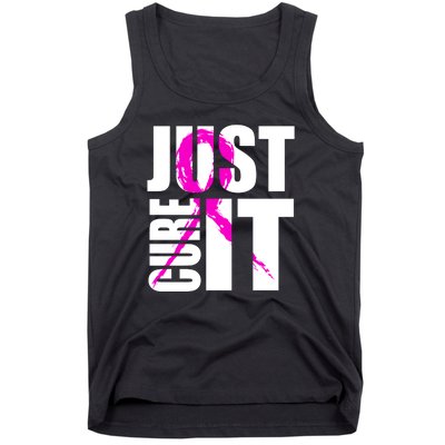 Just Cure It Breast Cancer Awareness Pink Ribbon Tank Top