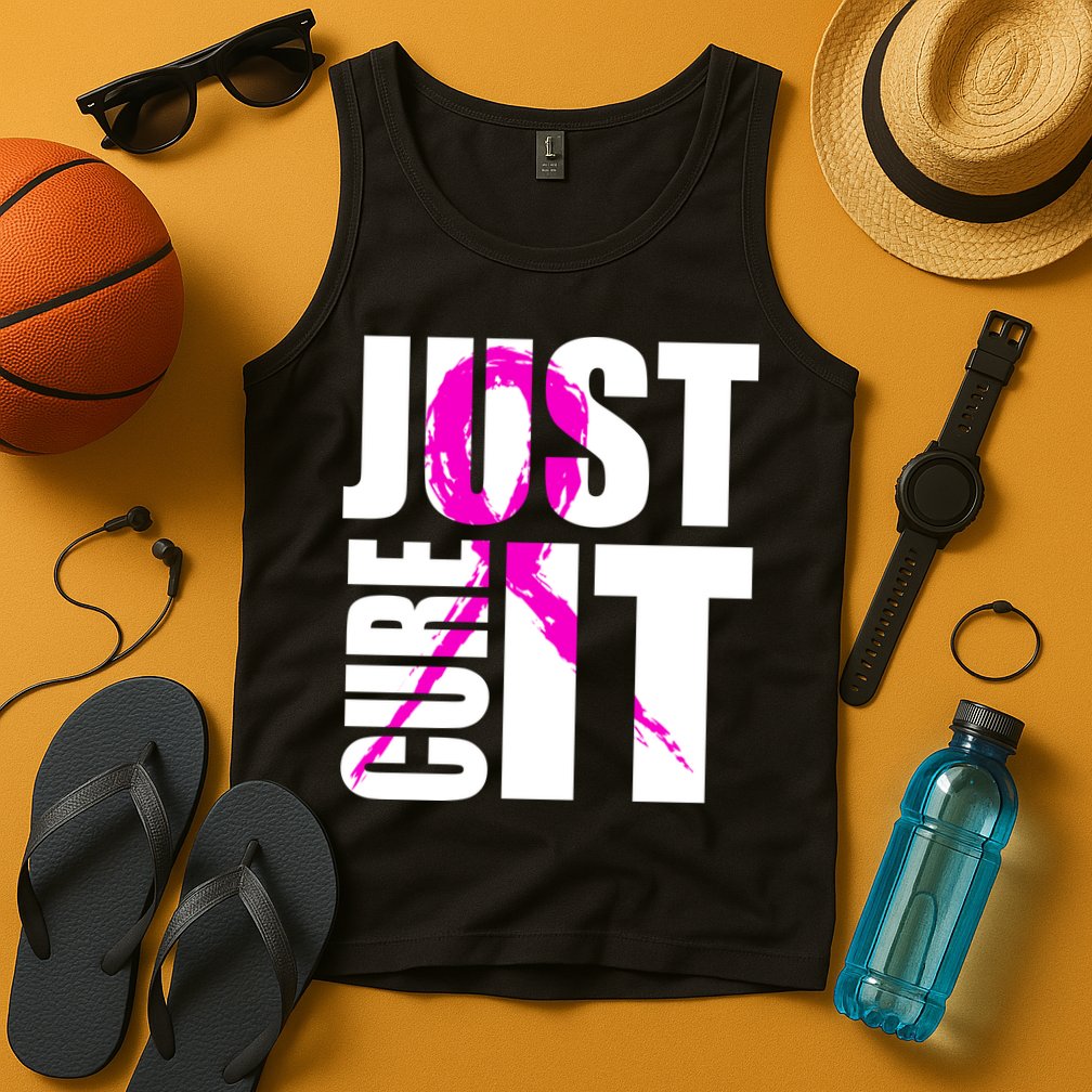 Just Cure It Breast Cancer Awareness Pink Ribbon Tank Top