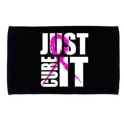 Just Cure It Breast Cancer Awareness Pink Ribbon Microfiber Hand Towel