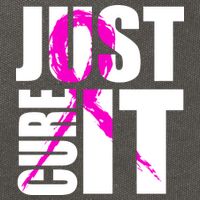 Just Cure It Breast Cancer Awareness Pink Ribbon Cotton Canvas Backpack