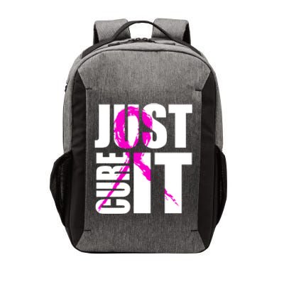 Just Cure It Breast Cancer Awareness Pink Ribbon Vector Backpack