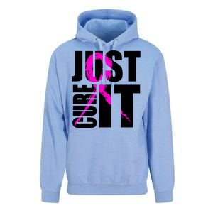 Just Cure It Breast Cancer Awareness Pink Ribbon Unisex Surf Hoodie