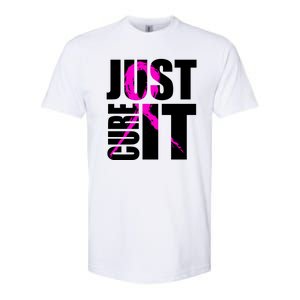 Just Cure It Breast Cancer Awareness Pink Ribbon Softstyle CVC T-Shirt