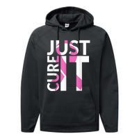 Just Cure It Breast Cancer Awareness Performance Fleece Hoodie