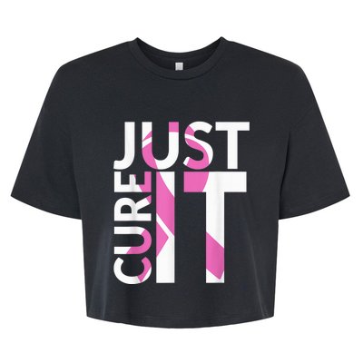 Just Cure It Breast Cancer Awareness Bella+Canvas Jersey Crop Tee