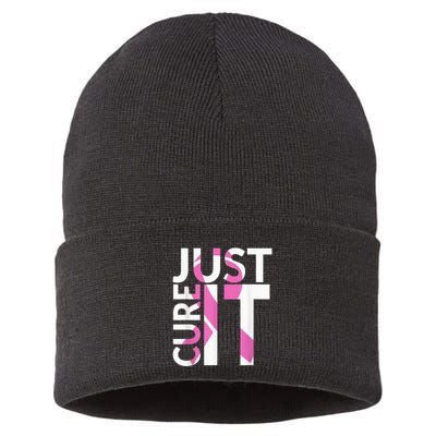 Just Cure It Breast Cancer Awareness Sustainable Knit Beanie