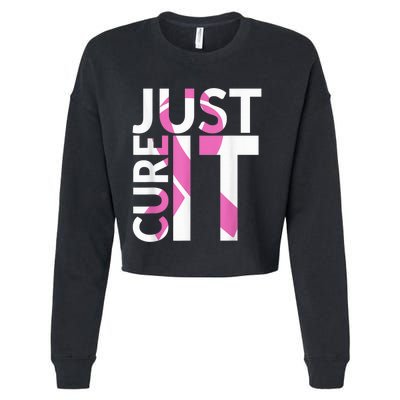 Just Cure It Breast Cancer Awareness Cropped Pullover Crew