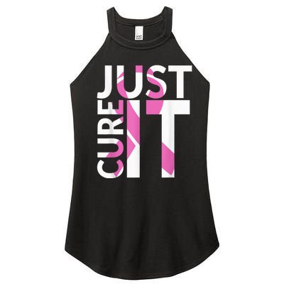 Just Cure It Breast Cancer Awareness Women’s Perfect Tri Rocker Tank