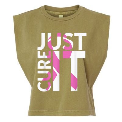 Just Cure It Breast Cancer Awareness Garment-Dyed Women's Muscle Tee