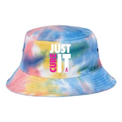 Just Cure It Breast Cancer Awareness Ribbon Tie Dye Newport Bucket Hat