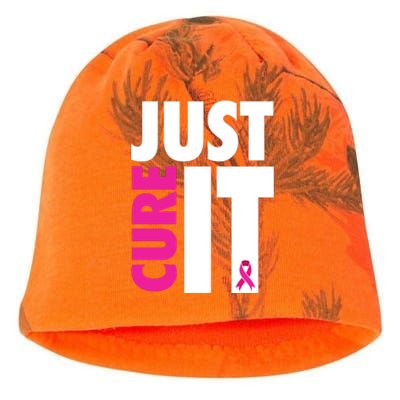 Just Cure It Breast Cancer Awareness Ribbon Kati - Camo Knit Beanie