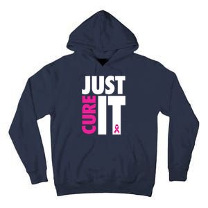 Just Cure It Breast Cancer Awareness Ribbon Tall Hoodie