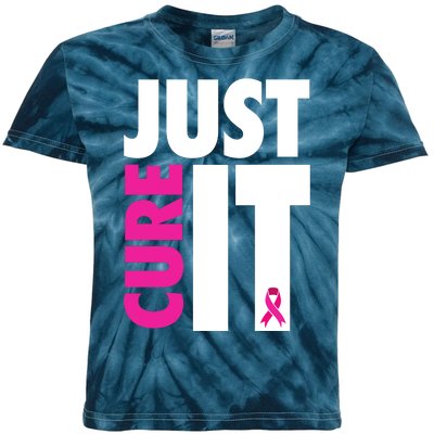 Just Cure It Breast Cancer Awareness Ribbon Kids Tie-Dye T-Shirt