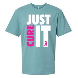 Just Cure It Breast Cancer Awareness Ribbon Sueded Cloud Jersey T-Shirt