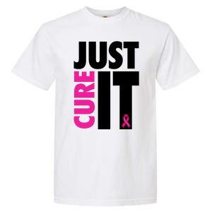 Just Cure It Breast Cancer Awareness Ribbon Garment-Dyed Heavyweight T-Shirt