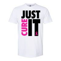 Just Cure It Breast Cancer Awareness Ribbon Softstyle CVC T-Shirt