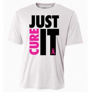 Just Cure It Breast Cancer Awareness Ribbon Cooling Performance Crew T-Shirt