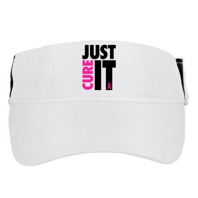 Just Cure It Breast Cancer Awareness Ribbon Adult Drive Performance Visor